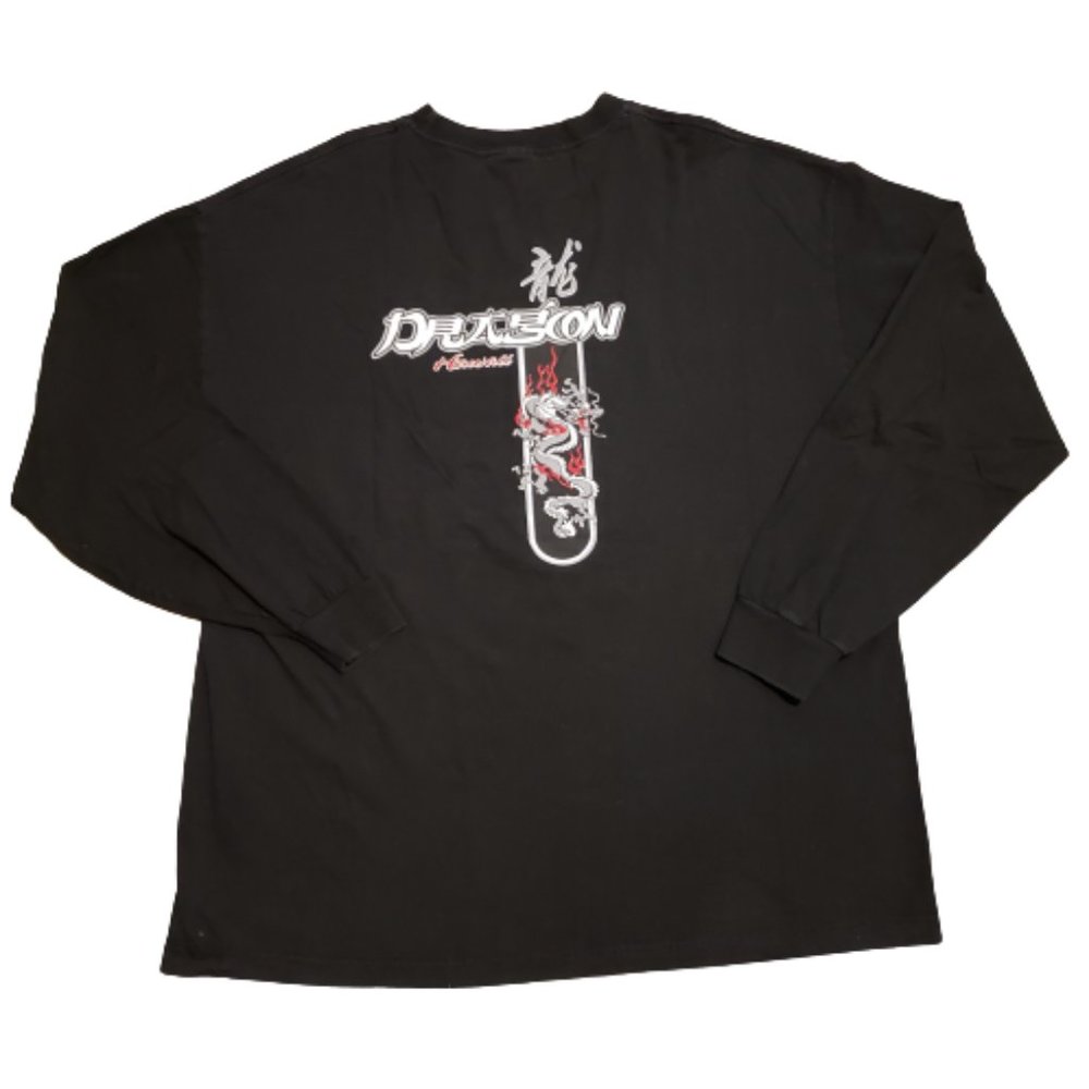 Alstyle Long Sleeve T-Shirt Dragon Hawaii Black / Red | Men's 2XL XXL Pre-owned